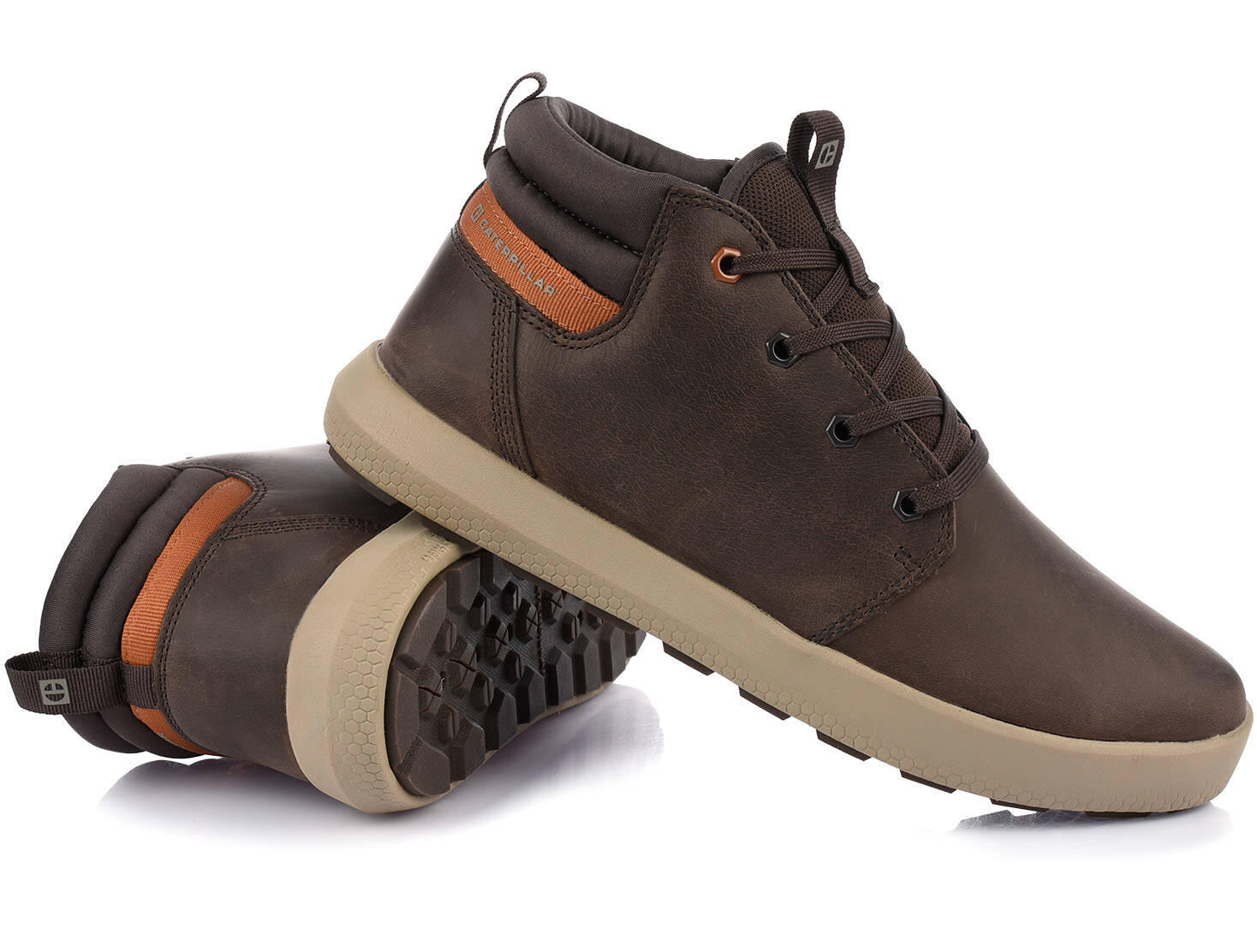 Męskie buty sportowe na codzień brązowe CATERPILLAR PROXY MID FLEECE 4/7