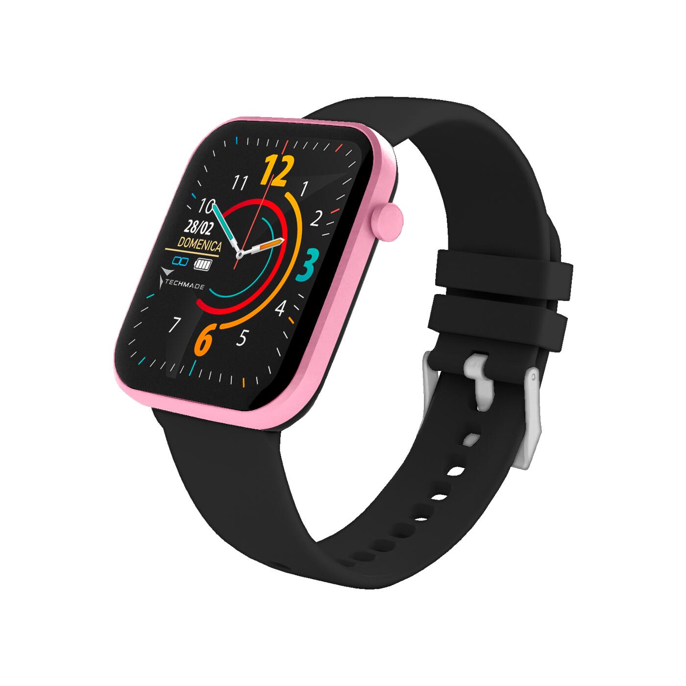 Smartwatch HAVA con cassa in alluminio 1.69" colore rosa e nero 3/3