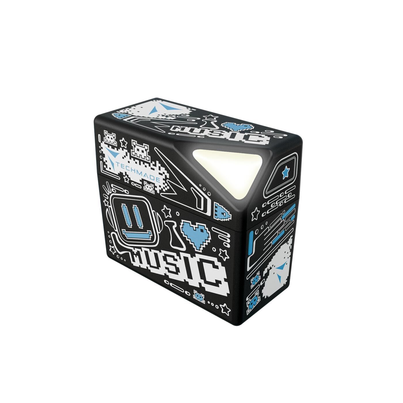 Auricolari earbuds wireless senza filo con box di ricarica - design blu 4/4