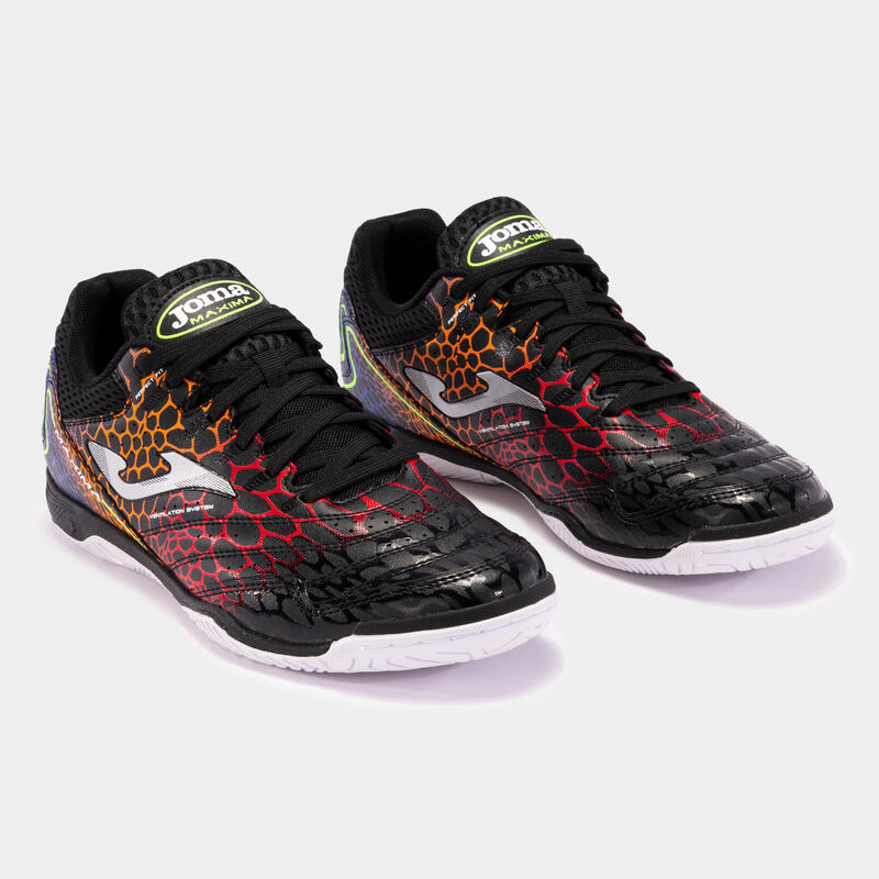 Pantofi futsal Joma Maxima 2431 Indoor, negru/roșu, 40