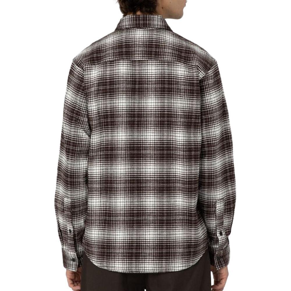 Camicia Uomo Dickies Evansville Marrone/Bianco 3/3
