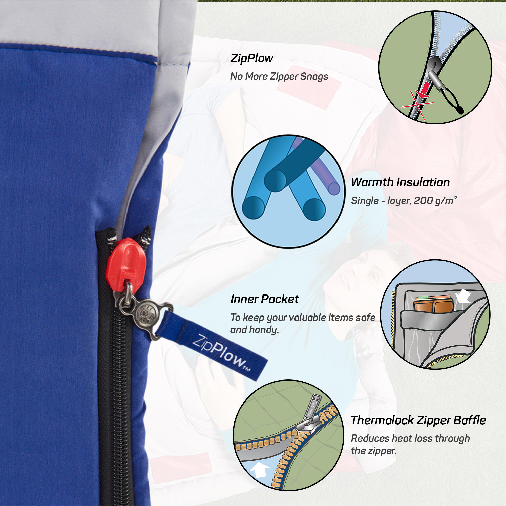 Coleman Lotus L Rectangular Sleeping Bag for Adults | Comfort +13°C, Extreme -9°C |Winter Sleeping Bag for Men | Cold Weather Camping Bed | Camping Accessories for Outdoor Adventures