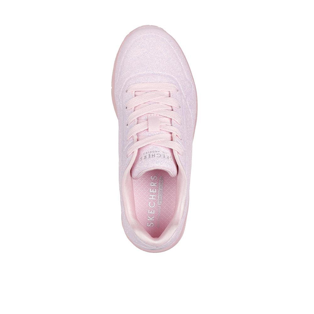 Zapatillas Skechers Niño Uno Ice Glitter Rosa 3/4