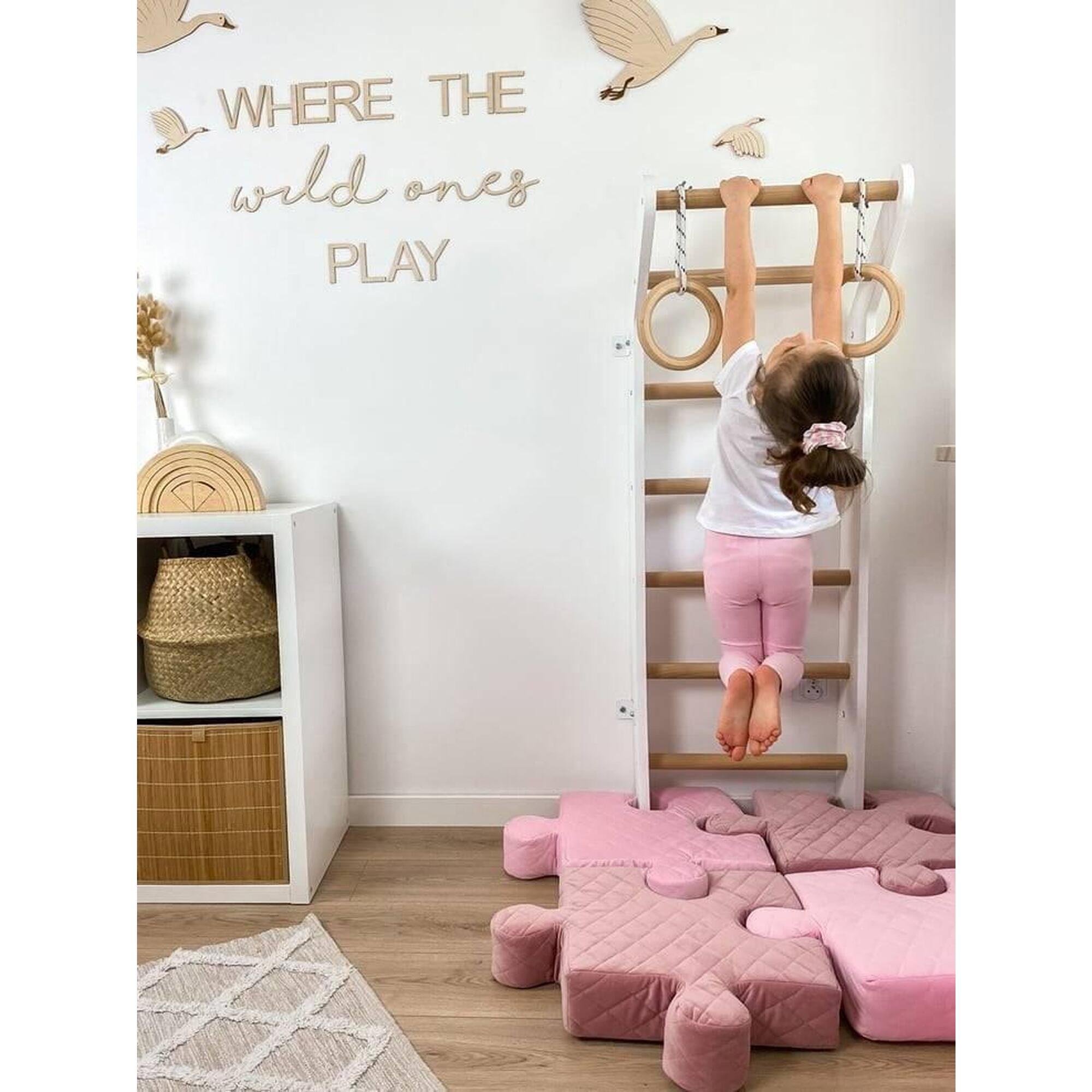 Scară de gimnastică Toddler alb