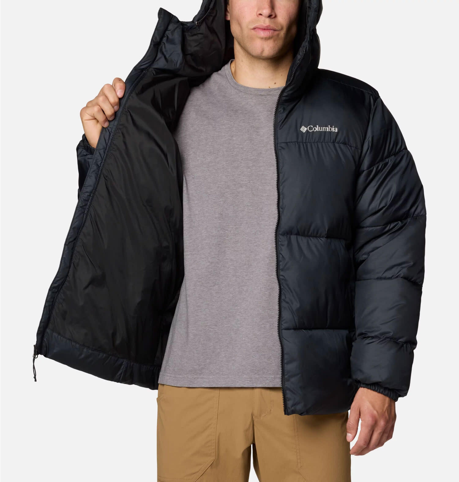 Daunen Und Synthetikjacken Herren - COLUMBIA Puffect II Hooded Jacket - Black 2/7