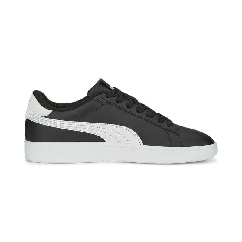 Baskets en cuir Smash 3.0 Enfant et Adolescent PUMA Black White