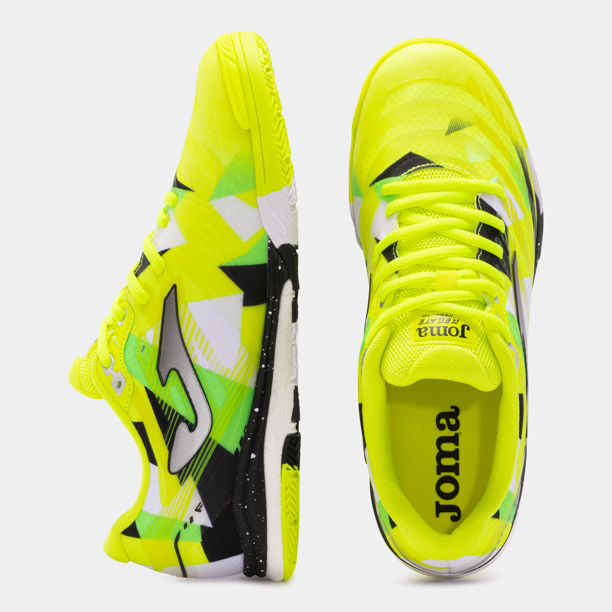 Chaussures Futsal Adulte Joma Regate Rebound 24 IN Jaune Fluo 4/5