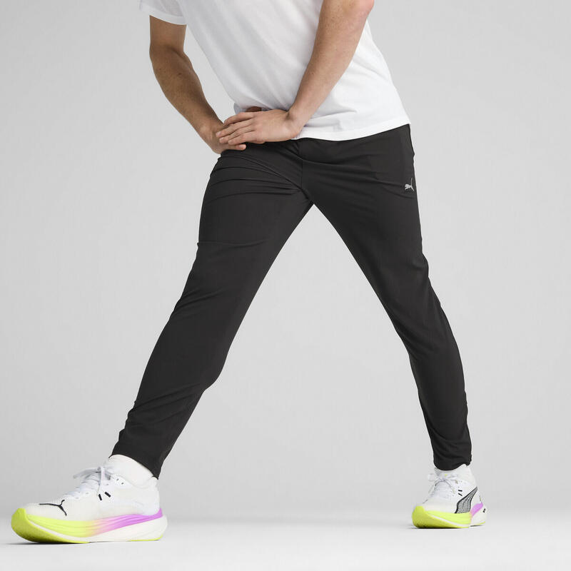 Męskie spodnie RUN VELOCITY o zwężanym kroju PUMA Black