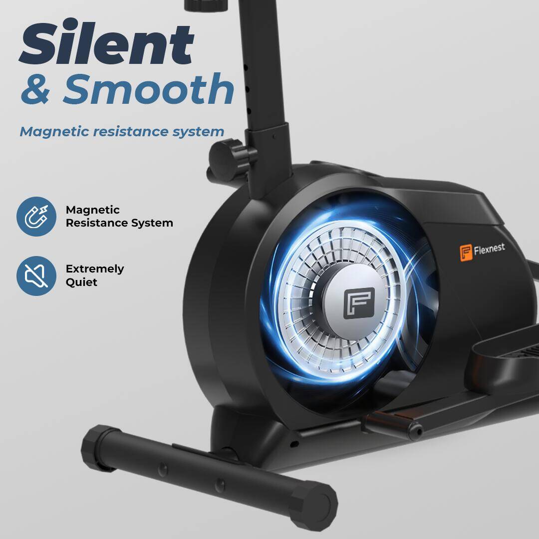 Flexnest Flextrainer EZ Bluetooth Enabled Elliptical Cross Trainer, Max Weight: 120kg - Black -  4