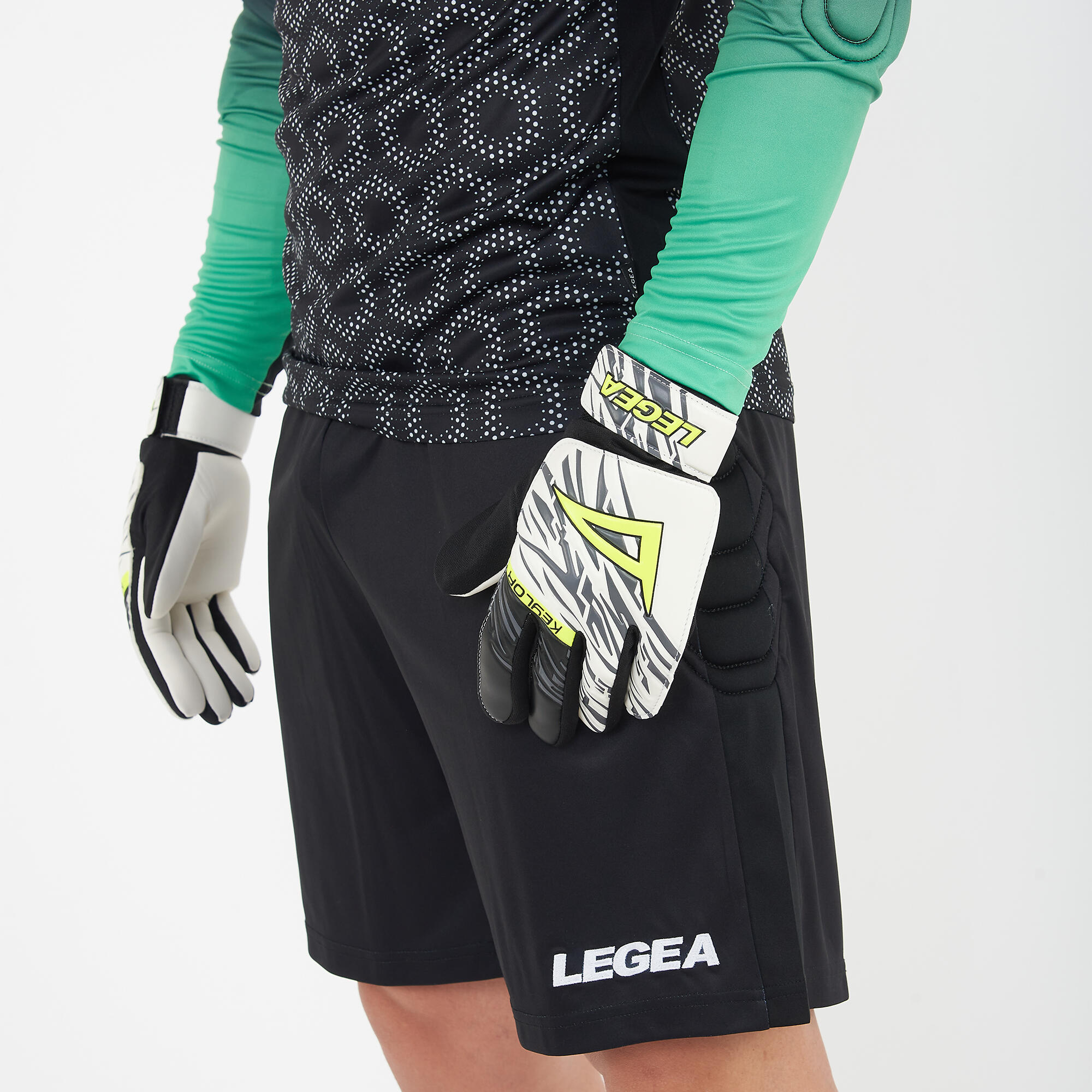Guantes de portero KEYLOR blanco negro adulto 3/3