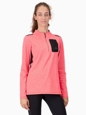 Langarmshirt mit halbem Reißverschluss Damen Running FOCUS