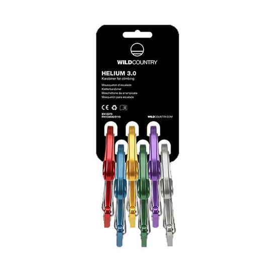 Set di Moschettoni Wild Country Helium 3.0 Rack 6-pak