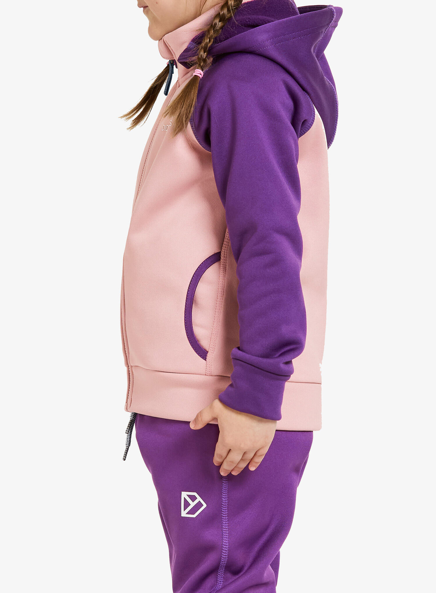 Bluza z kapturem dziewczęca Didriksons Corin Full Zip 3/4