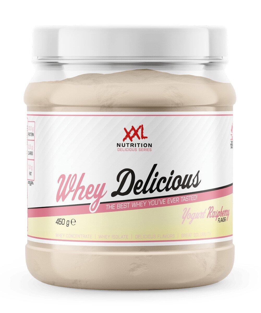 XXL NUTRITION Whey Delicious - 80% Eiwit, Proteïne Poeder - Yoghurt Framboos -450g (15 shakes)