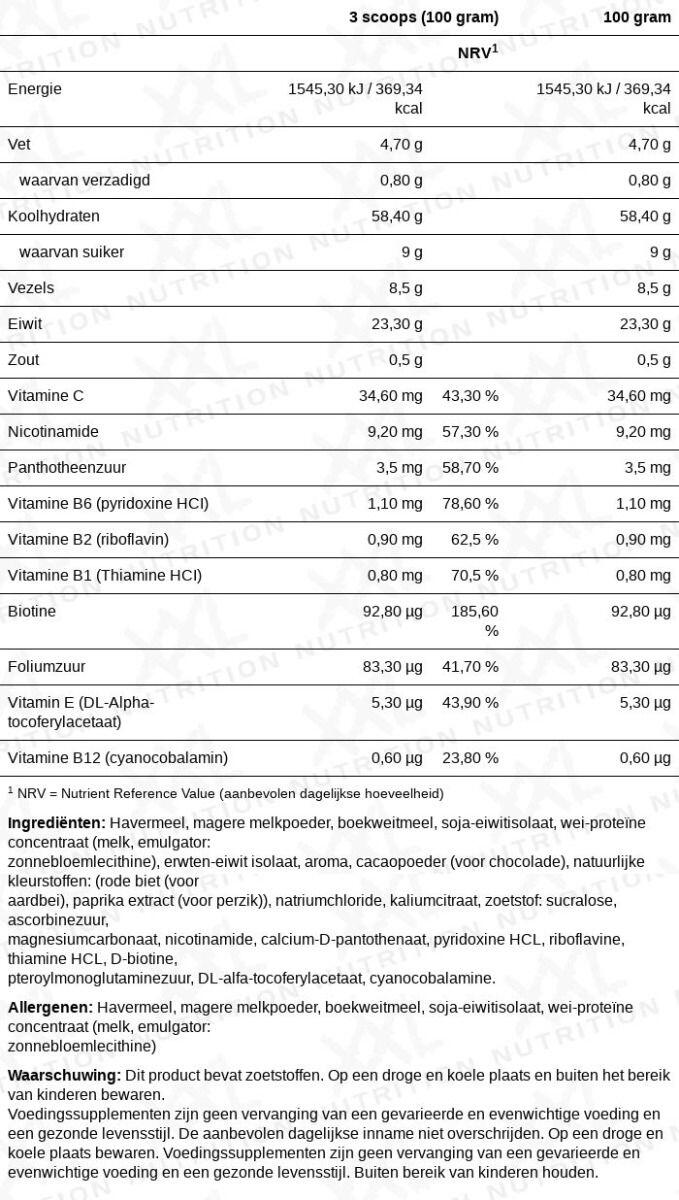 Perfect Mass Gainer - Gewichtstoename Shake - Chocolade / Hazelnoot - 5000 gram 2/2