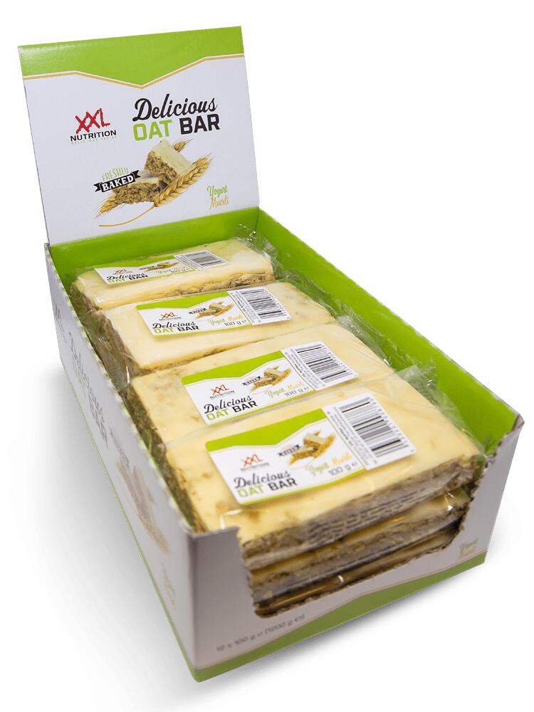 XXL NUTRITION Delicious Oat Bar - Havermoutreep - Yoghurt Muesli - 12 Pack (12x100g)