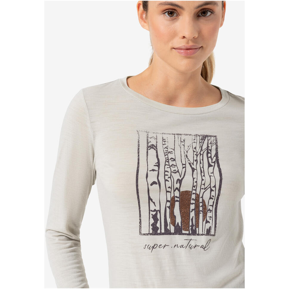 Koszulka z długim rękawem damska SUPER.NATURAL W Sunbirch LS