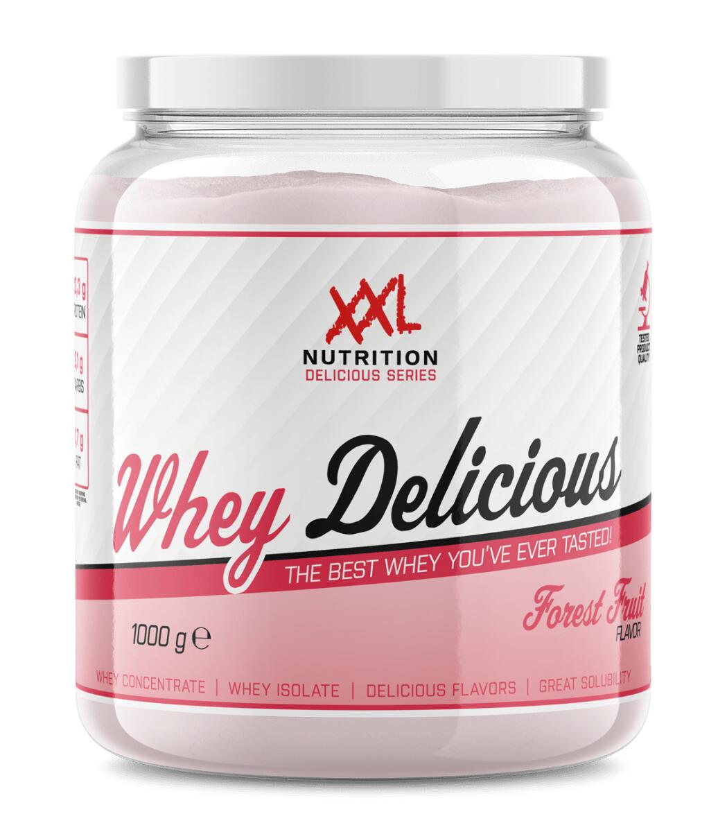 XXL NUTRITION Whey Delicious - 80% Eiwit, Proteïne Poeder - Bosvruchten 1000 gram (33 shakes)