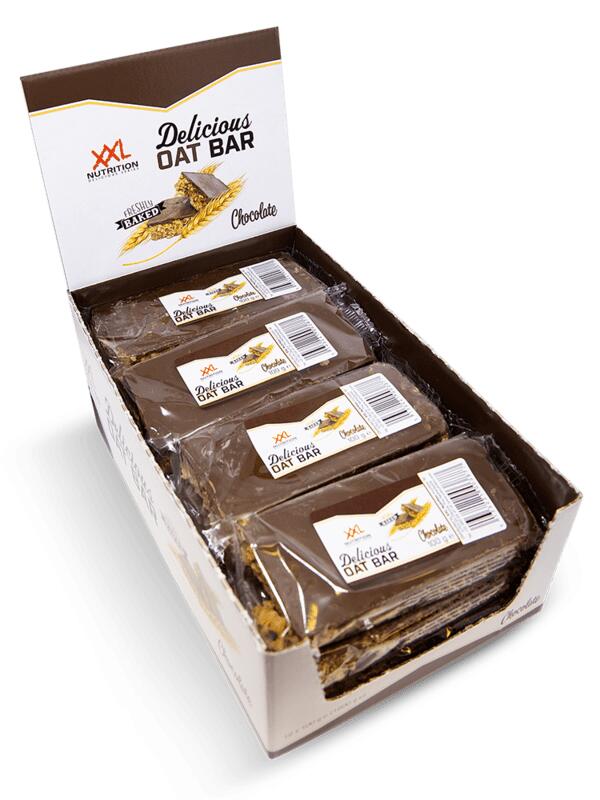 XXL NUTRITION Delicious Oat Bar - Havermoutreep - Chocolade - 12 Pack (12x100g)