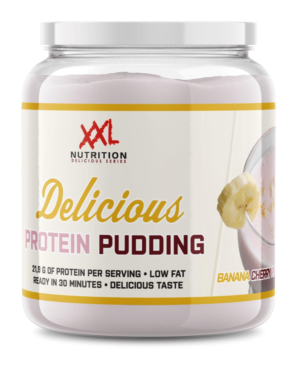 XXL NUTRITION Delicious Protein Pudding - 22g Eiwit, Proteïne Pudding - Banaan Kers - 440 gram