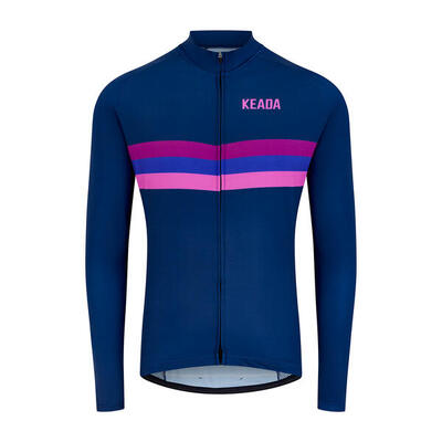 Dames lange mouw fietsshirt - zonsondergang