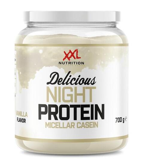 Delicious Night Protein - 22g Eiwit, Caseïne Eiwitpoeder - Vanille - 700 gram