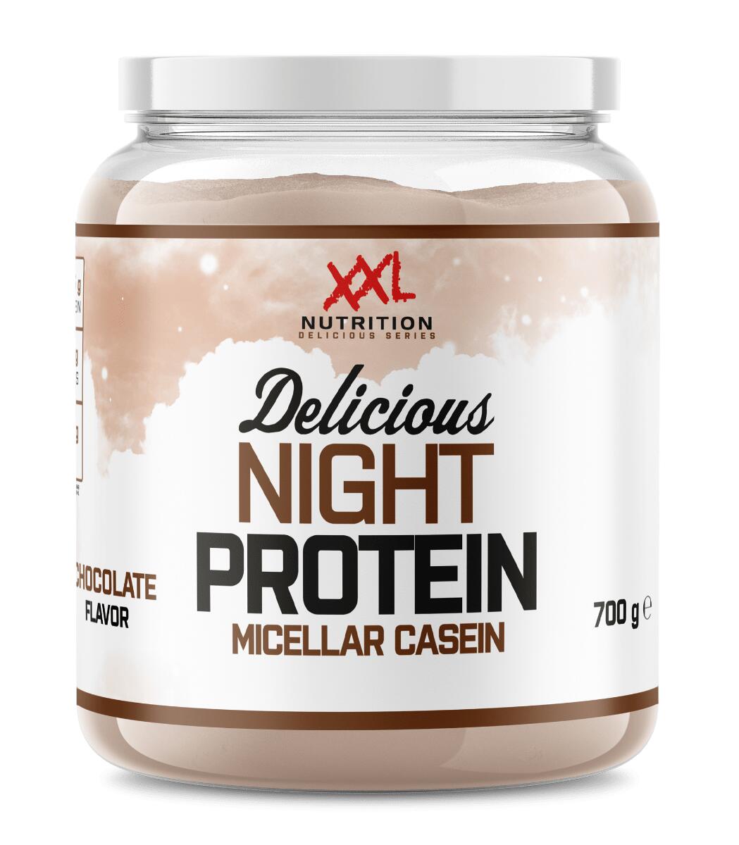 Delicious Night Protein - 22g Eiwit, Caseïne Eiwitpoeder - Chocolade - 700 gram 1/2