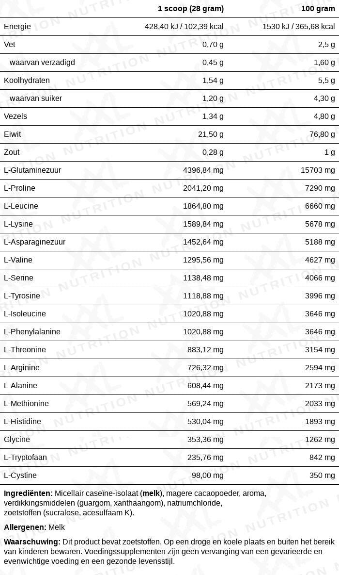 Delicious Night Protein - 22g Eiwit, Caseïne Eiwitpoeder - Chocolade - 700 gram 2/2