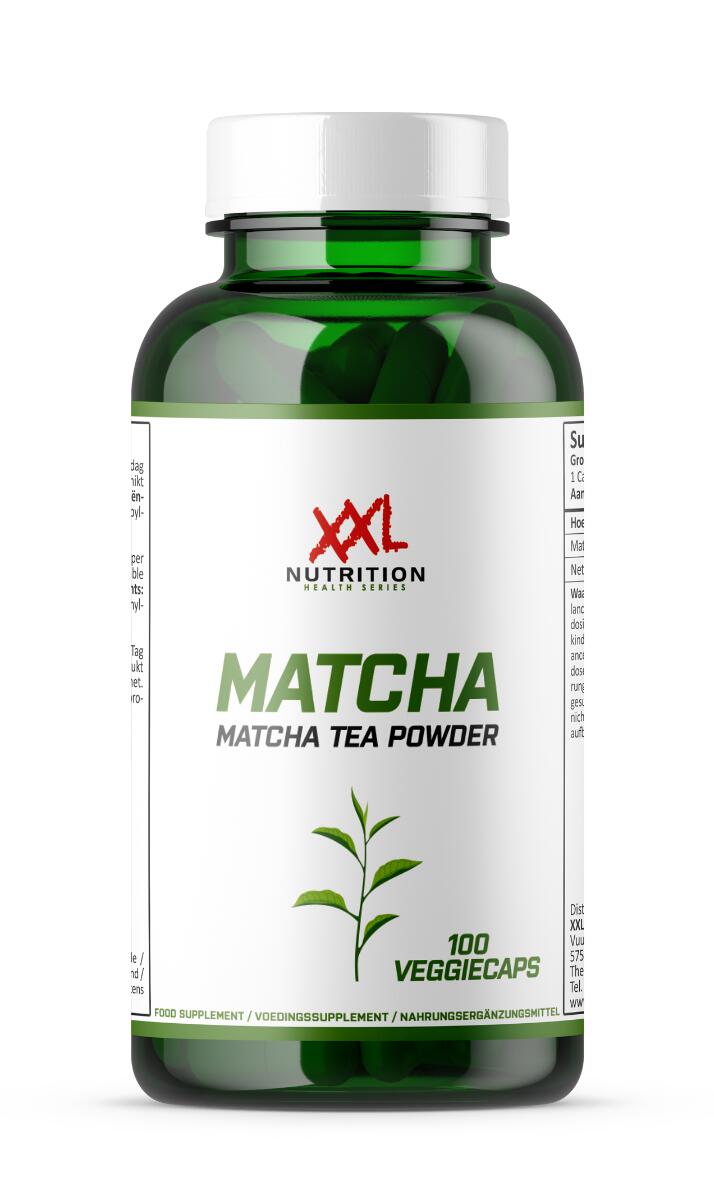 XXL NUTRITION Matcha - Matcha Supplement, Vegan - 100 Veggiecaps