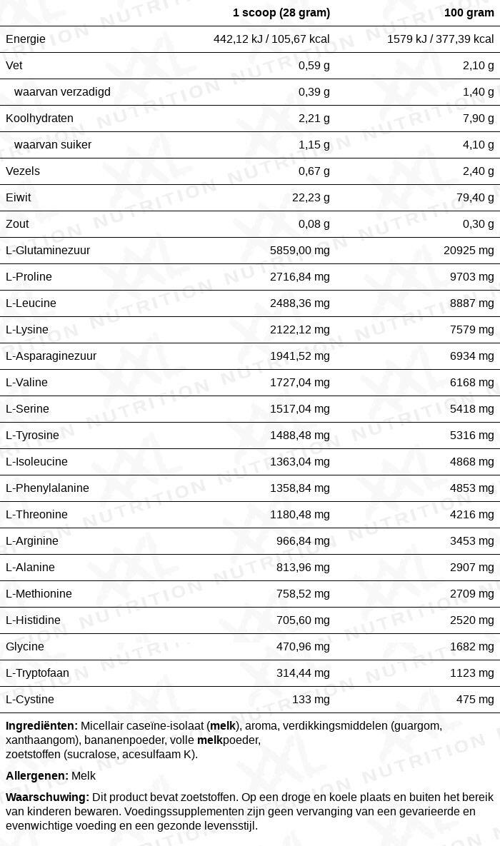 Delicious Night Protein - 22g Eiwit, Caseïne Eiwitpoeder - Banaan - 700 gram 2/2