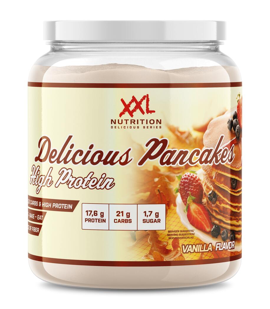 XXL NUTRITION Delicious Protein Pancakes - 18g Eiwit, Eiwit Pannenkoeken - Vanille - 1000 gram