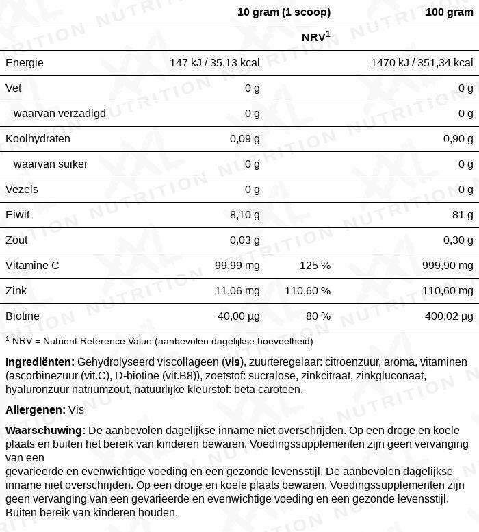 Fish Collagen Plus+ - Viscollageen Poeder - Sinaasappel - 300 gram 2/2