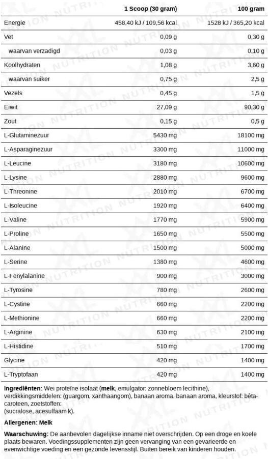 Whey Isolaat - Eiwitpoeder - Banaan - 450 gram 2/2