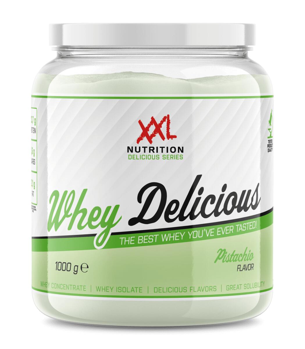 XXL NUTRITION Whey Delicious - 80% Eiwit, Proteïne Poeder - Pistache - 1000 gram (33 shakes)