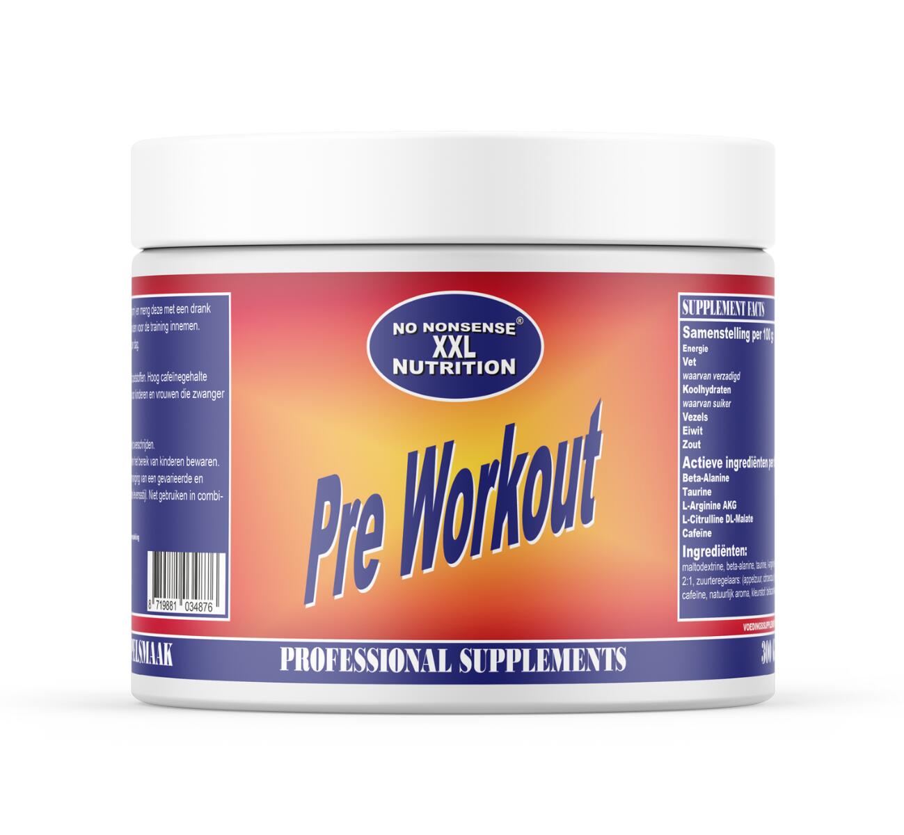 XXL NUTRITION No Nonsense Pre Workout - Orange