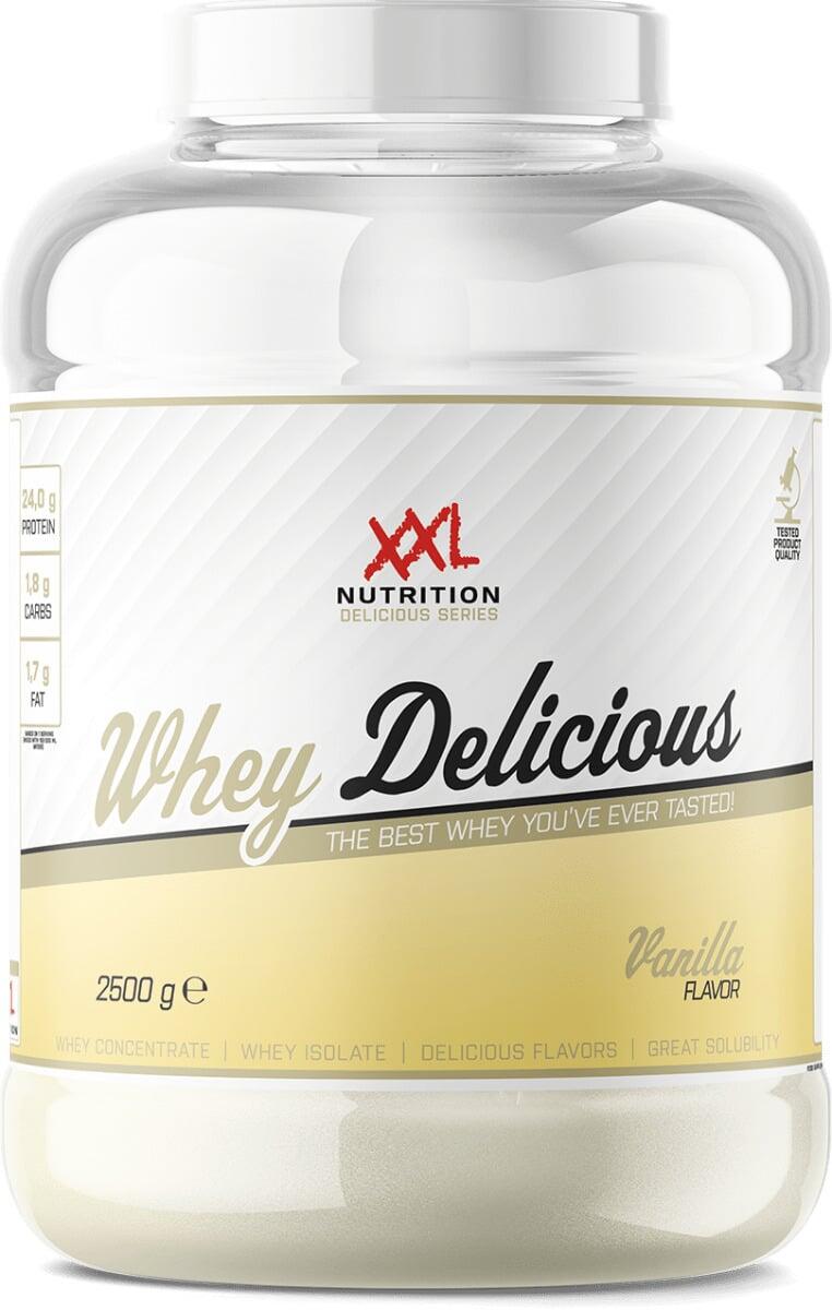 XXL NUTRITION Whey Delicious - 80% Eiwit, Proteïne Poeder - Zoete Vanille - 2500g (83 shakes)