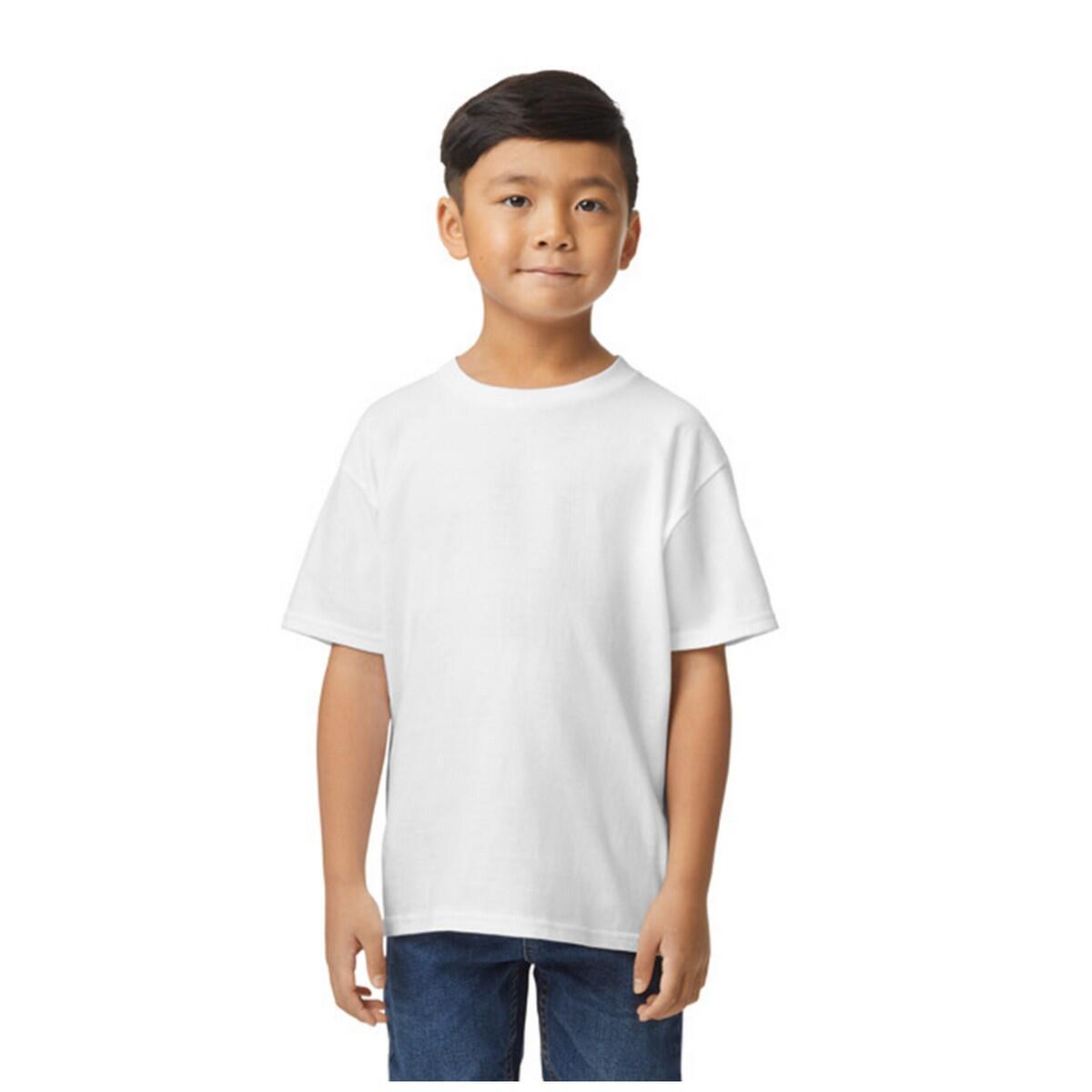 Gildan - Tshirt Softstyle Enfant (blanc) - T-shirt Manches Courtes - Blanc - 42 M/l - Decathlon