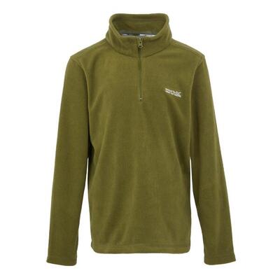 Geweldige outdoors kinder hot shot ii half zip fleece hoodie (nefrietgroen)