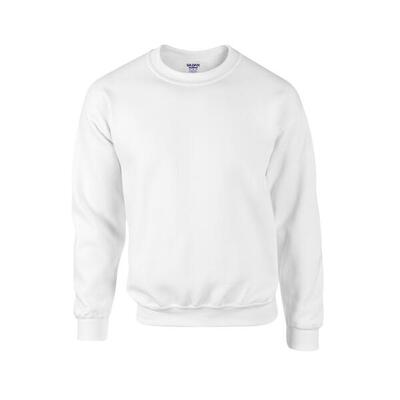 Felpa Girocollo Adulto Unisex Gildan Bianco