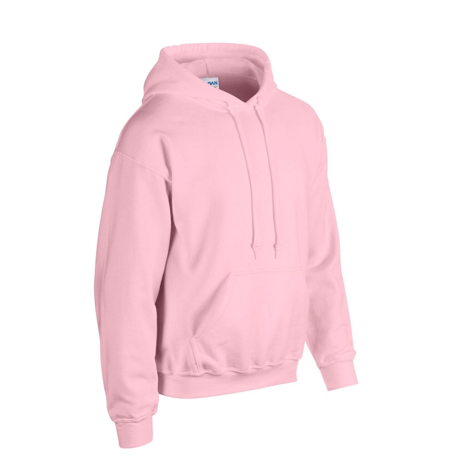 Felpa Con Cappuccio Adulto Unisex Gildan Rosa Chiaro 3/3