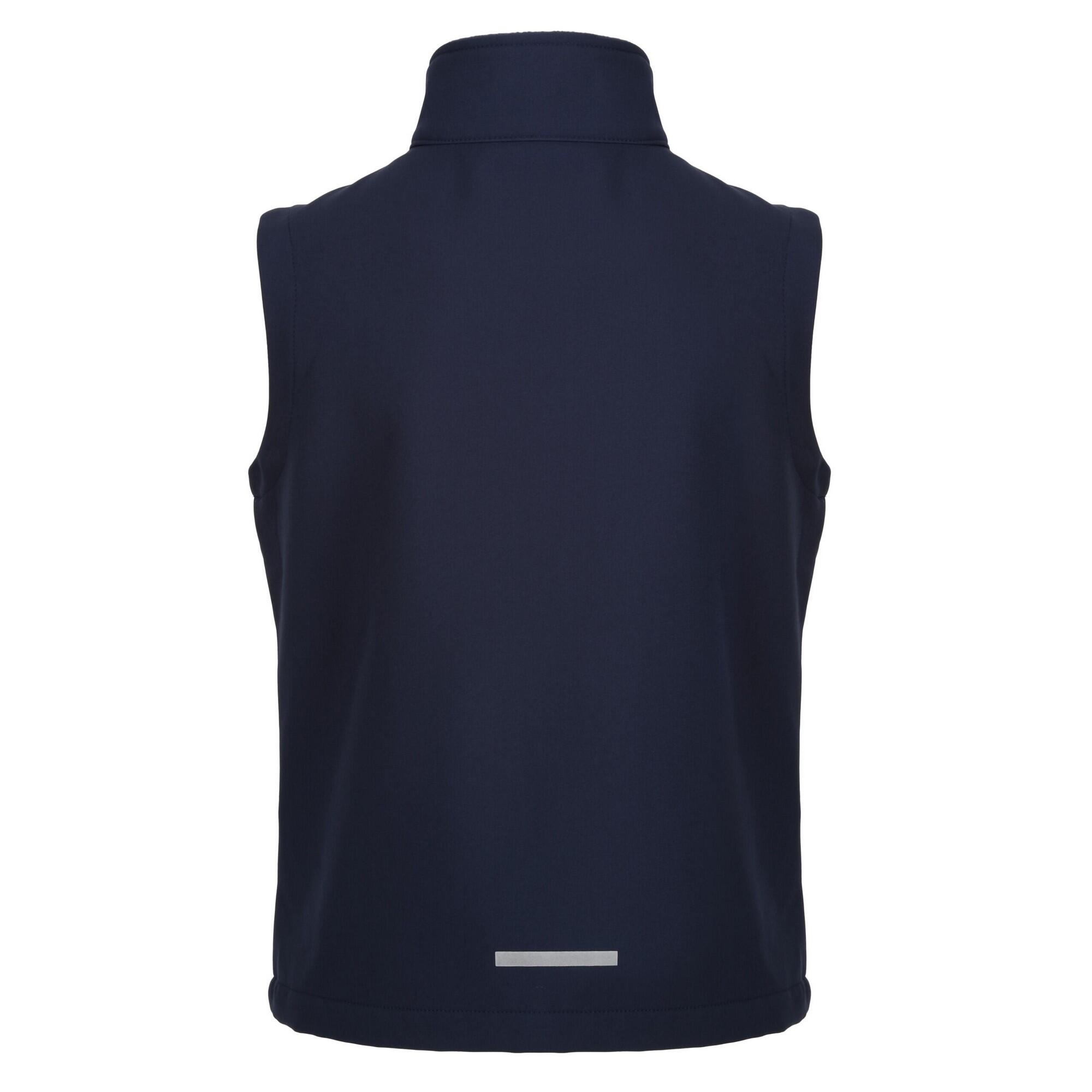 Childrens/Kids Ablaze Softshell Body Warmer (Navy/Navy) 2/3