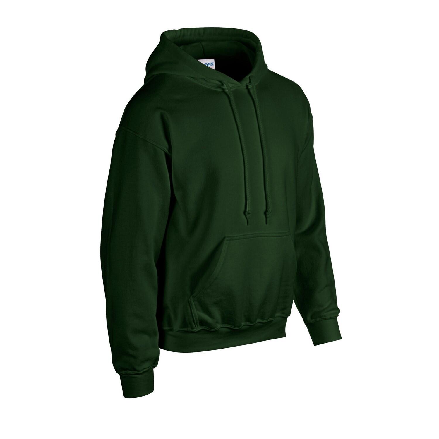 Felpa Con Cappuccio Adulto Unisex Gildan Verde Foresta 3/3