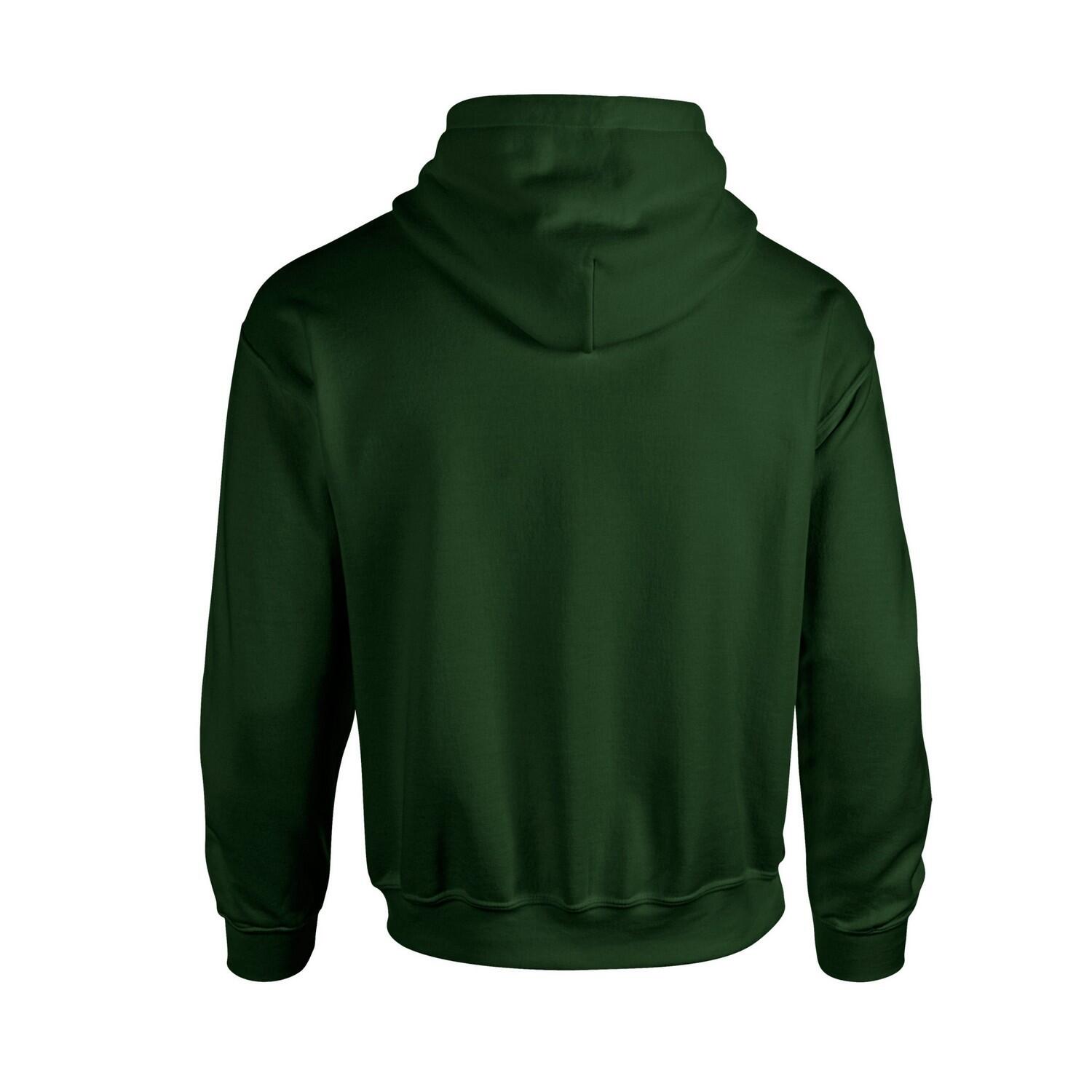 Felpa Con Cappuccio Adulto Unisex Gildan Verde Foresta 2/3