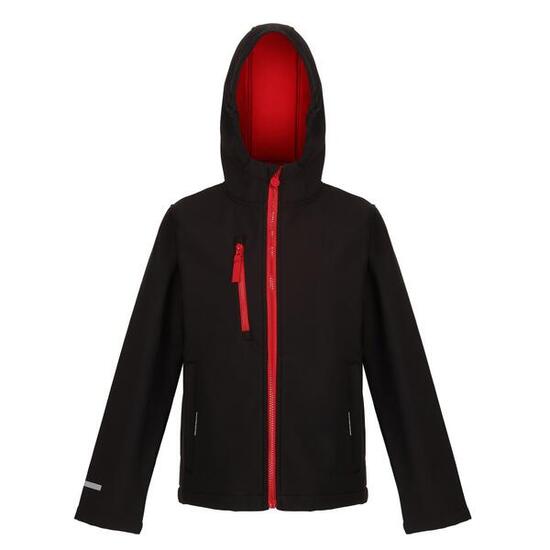 Veste Softshell ABLAZE Enfant (Noir / Rouge Classique)