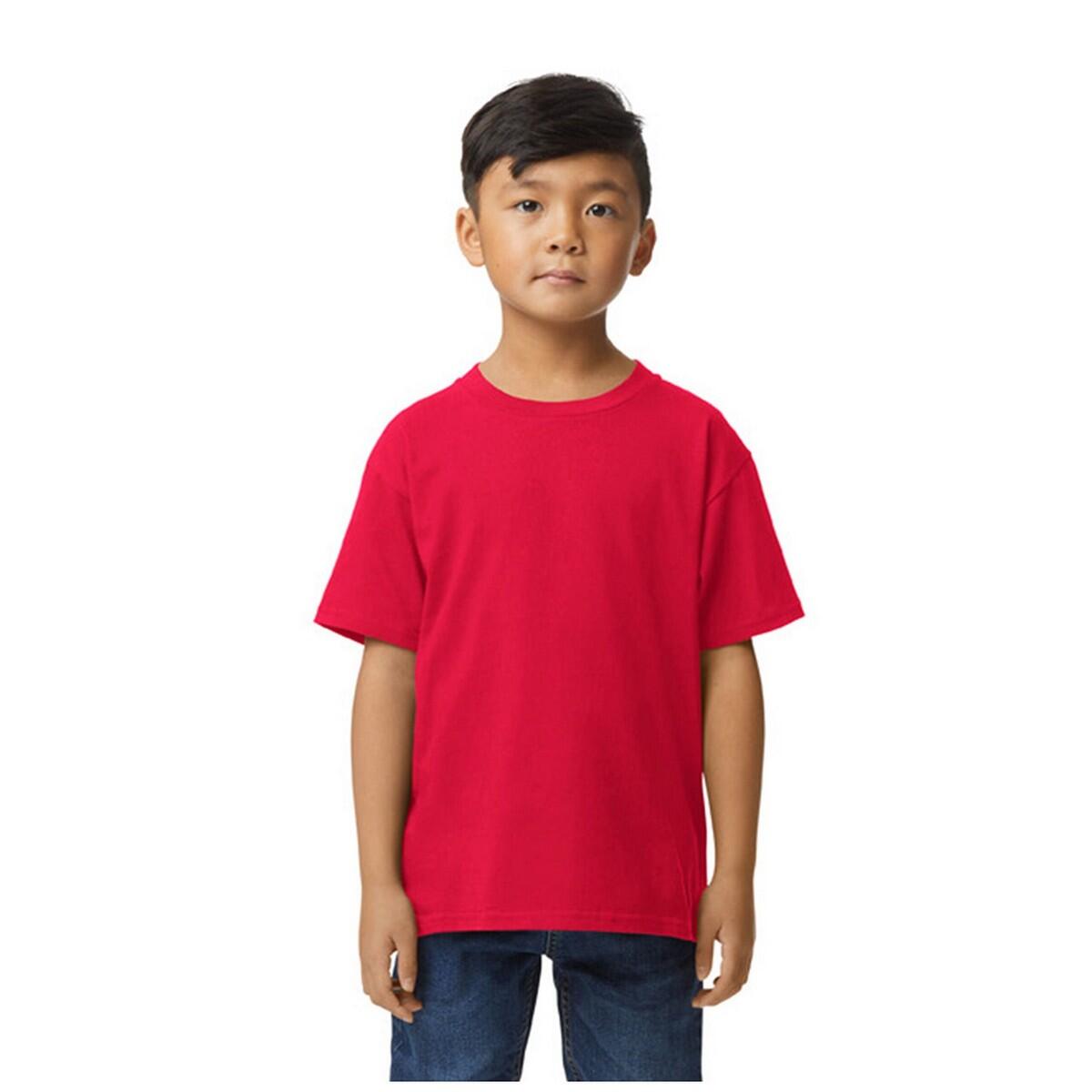 Gildan - Tshirt Softstyle Enfant (rouge) - T-shirt Manches Courtes - Rouge - 38 S - Decathlon