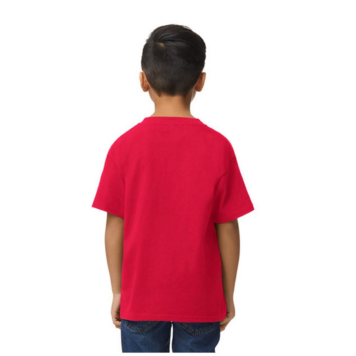Camiseta Softstyle de Medio para Niños/Niñas Rojo 2/2