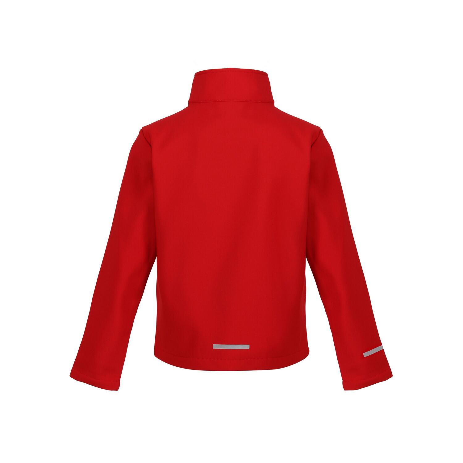 Childrens/Kids Ablaze 2 Layer Soft Shell Jacket (Classic Red/Black) 2/3