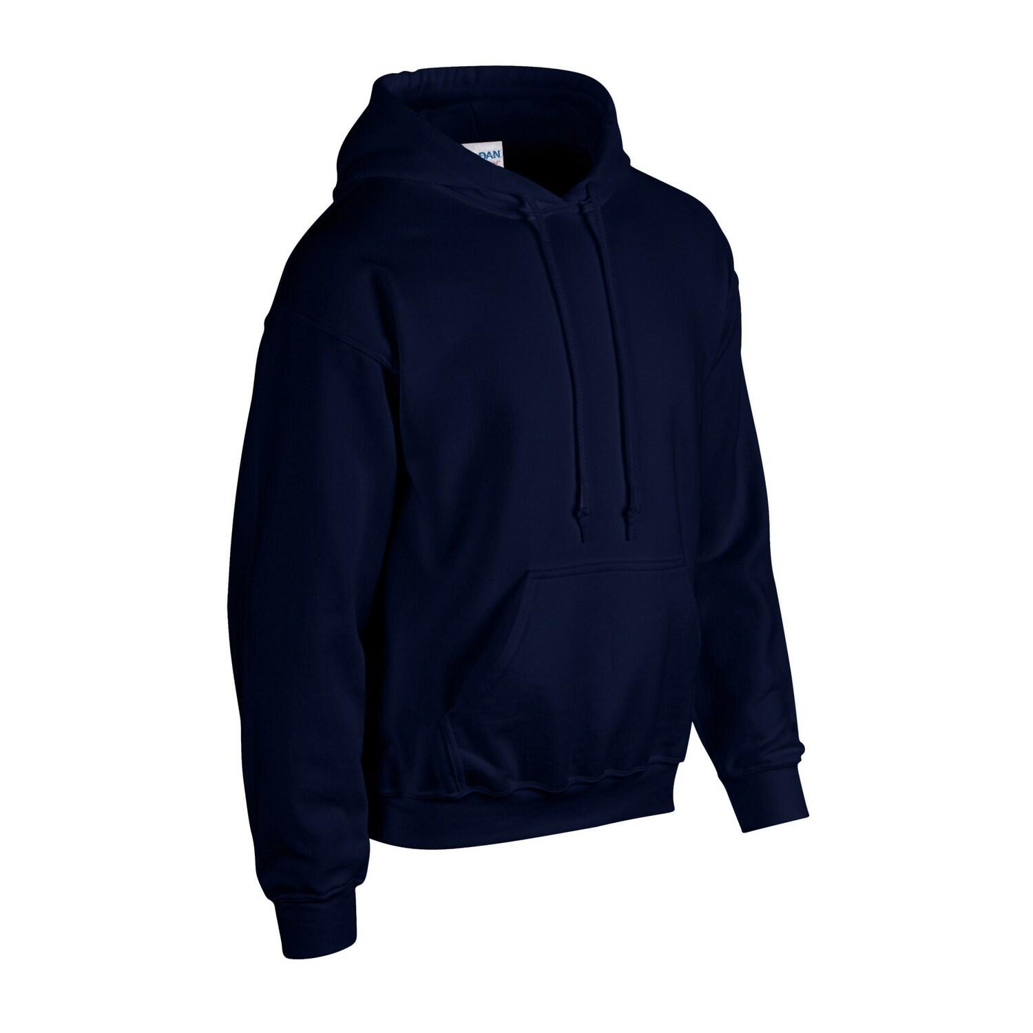 Felpa Con Cappuccio Adulto Unisex Gildan Blu Navy 3/3
