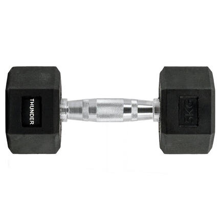 Haltère hexagonale THUNDER HEXAGONAL-DUMBBELLS-5KG 5 kg