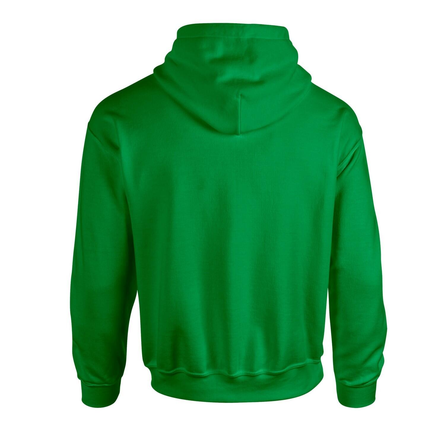 Casaco com capuz de mistura pesada unissexo para adultos (Verde Irlandês) 2/3